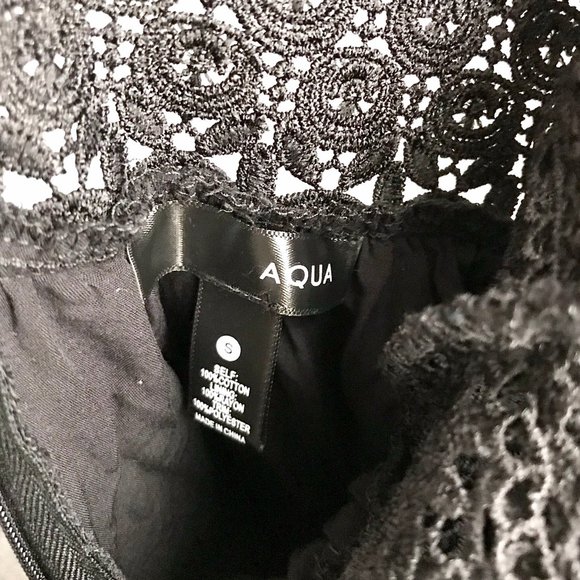 Aqua Black V Neck Lace Dress - Picture 5 of 5